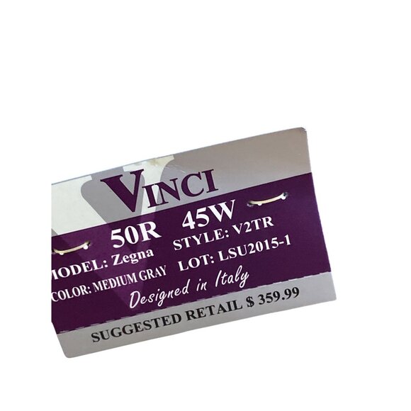 Vinci Mens Medium Gray Blazer Jacket Super 150s Zegna Style 50R/45W Polyester & - Picture 4 of 8